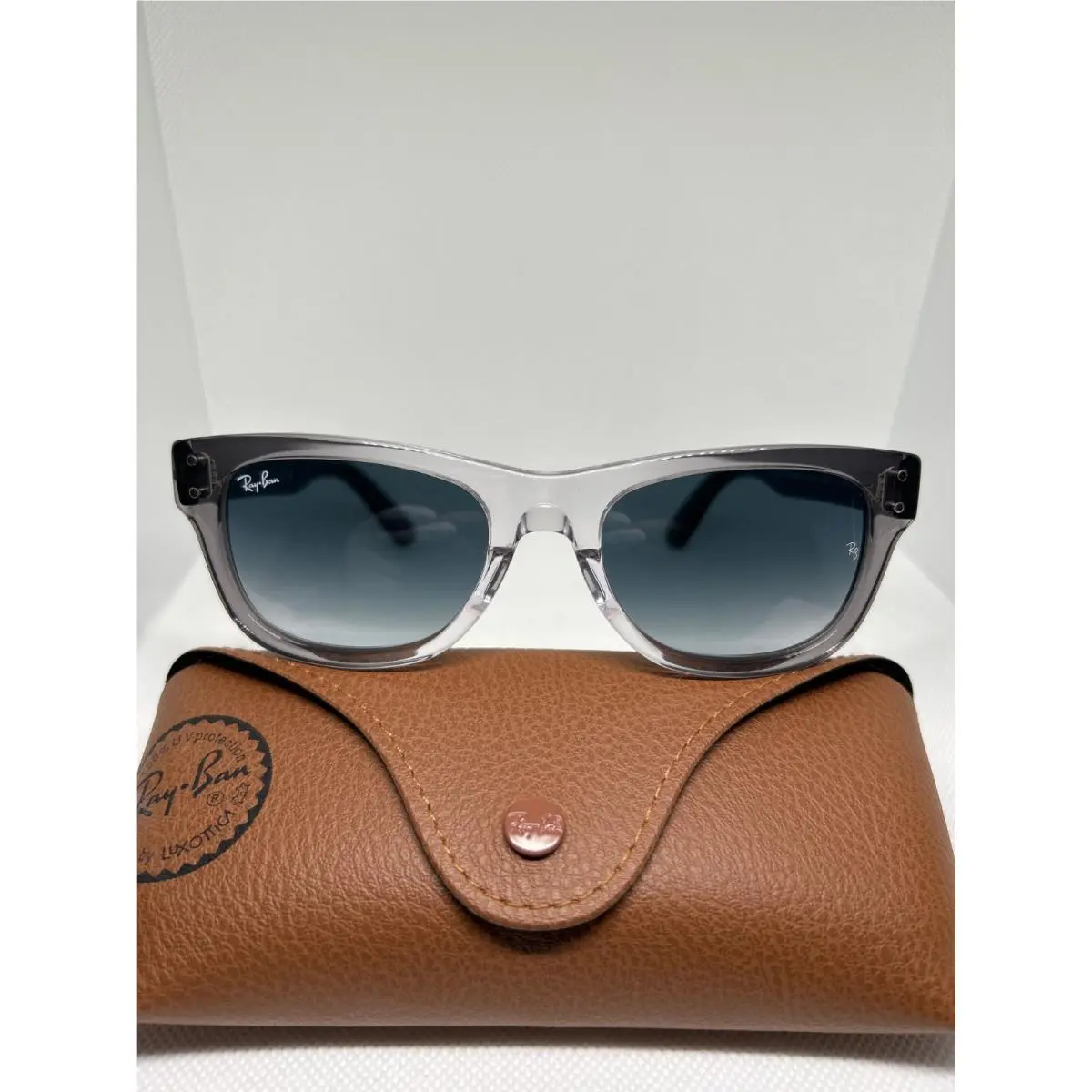 Ray-ban MR Burbank Transparent Grey Gradient RB2283 134071 Square 52 Sunglasses - Frame: Gray, Lens: Gray