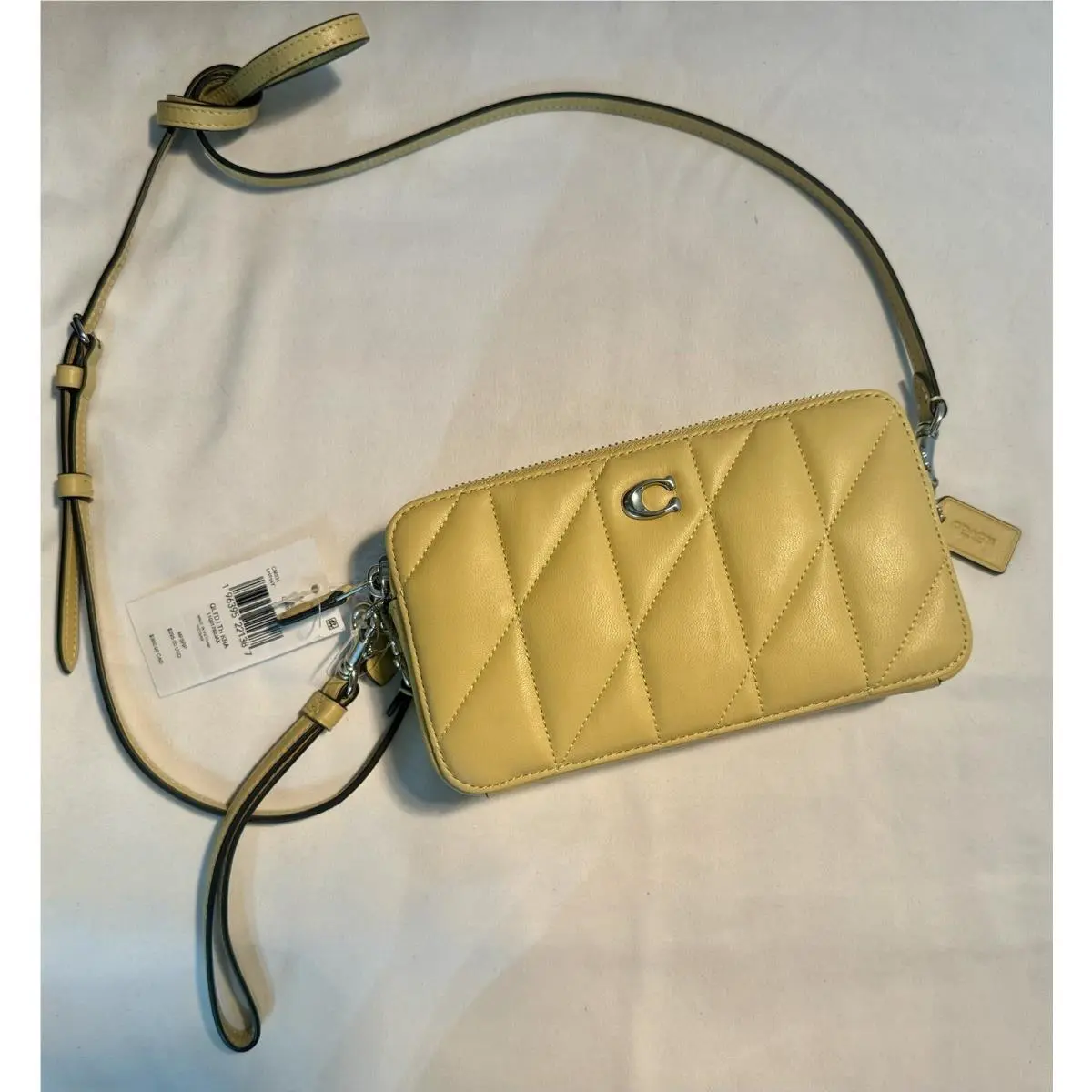 Coach Crossbody Kira Pillow Quilted Nappa Leather In Hay Multi Carry Options
