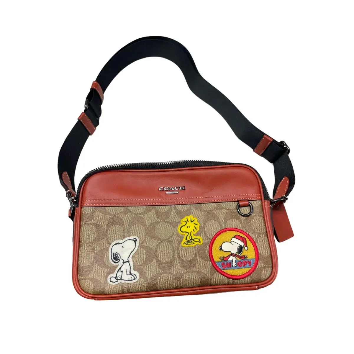 Coach x Peanuts Graham Crossbody Signature Canvas Snoopy Bag CE746