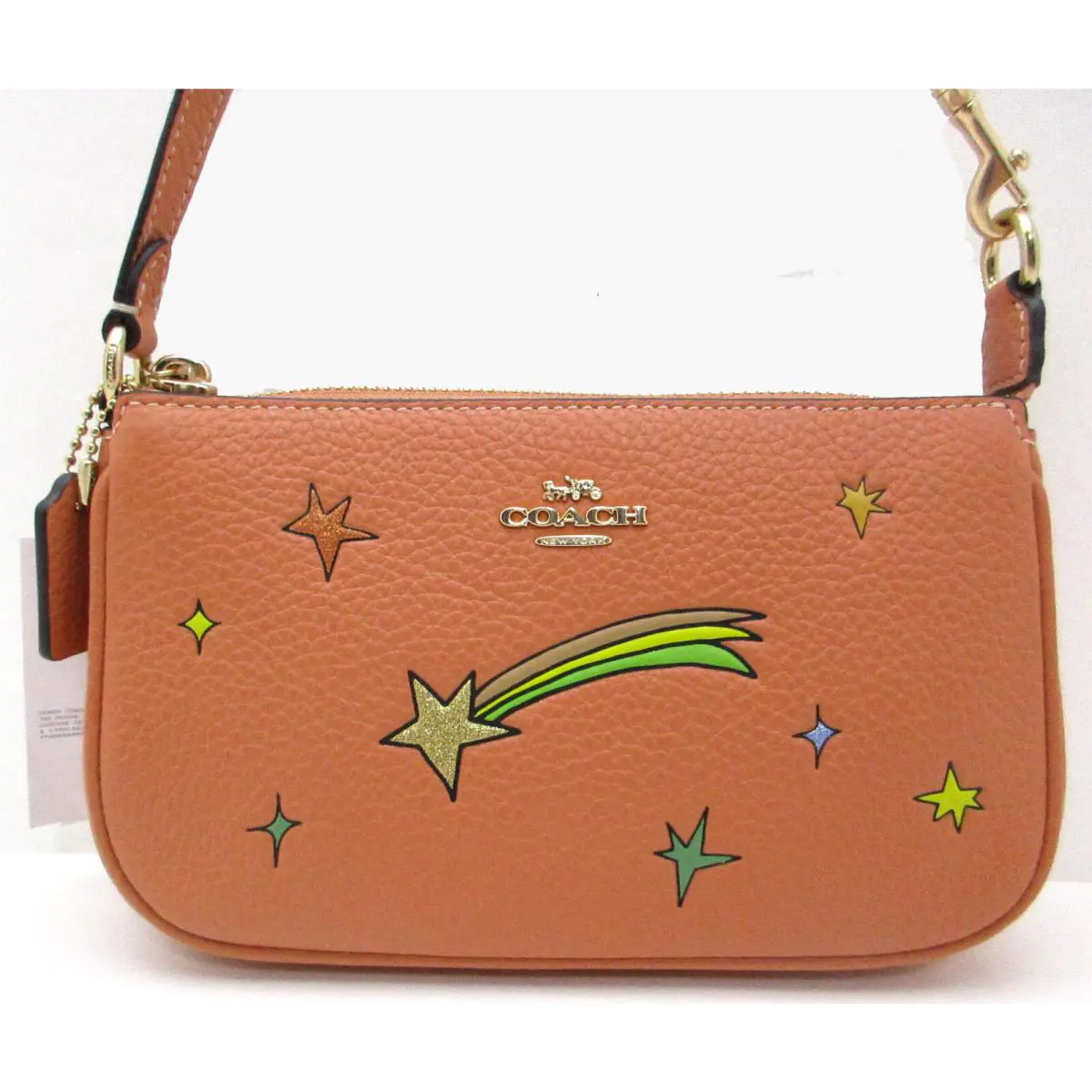 Coach CU470 X Observed By Us Nolita 19 Faded Orange Leather with Star Print