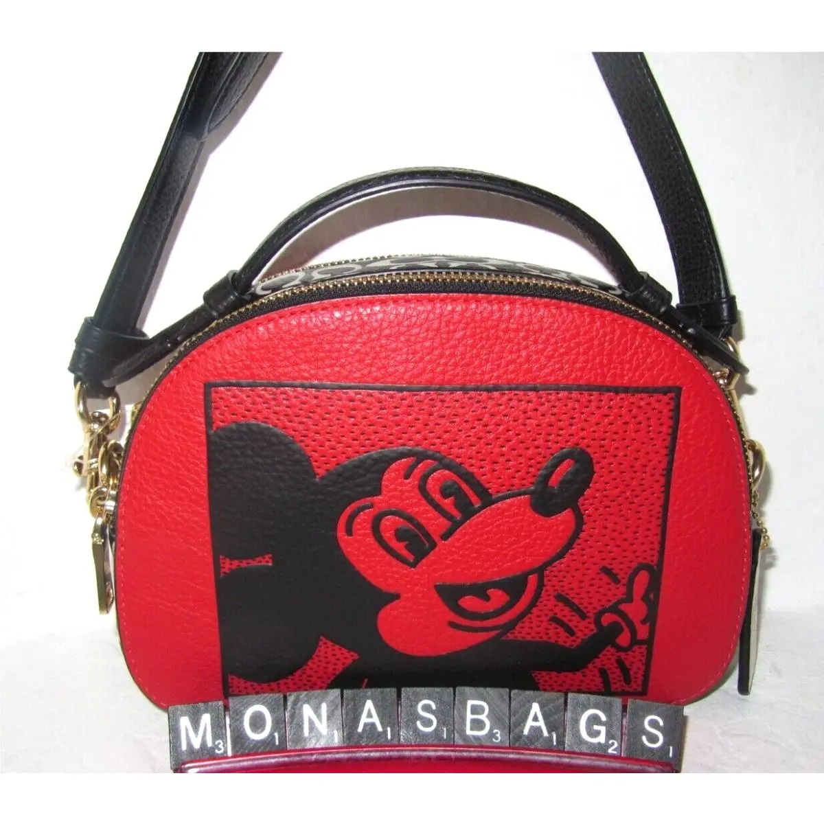Coach C6977 X Keith Haring Disney Mickey Mouse Serena Satchel Crossbody Bag