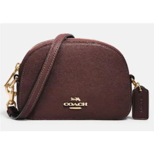 Coach Wine Red Leather Mini Serena Crossbody Handbag C7944