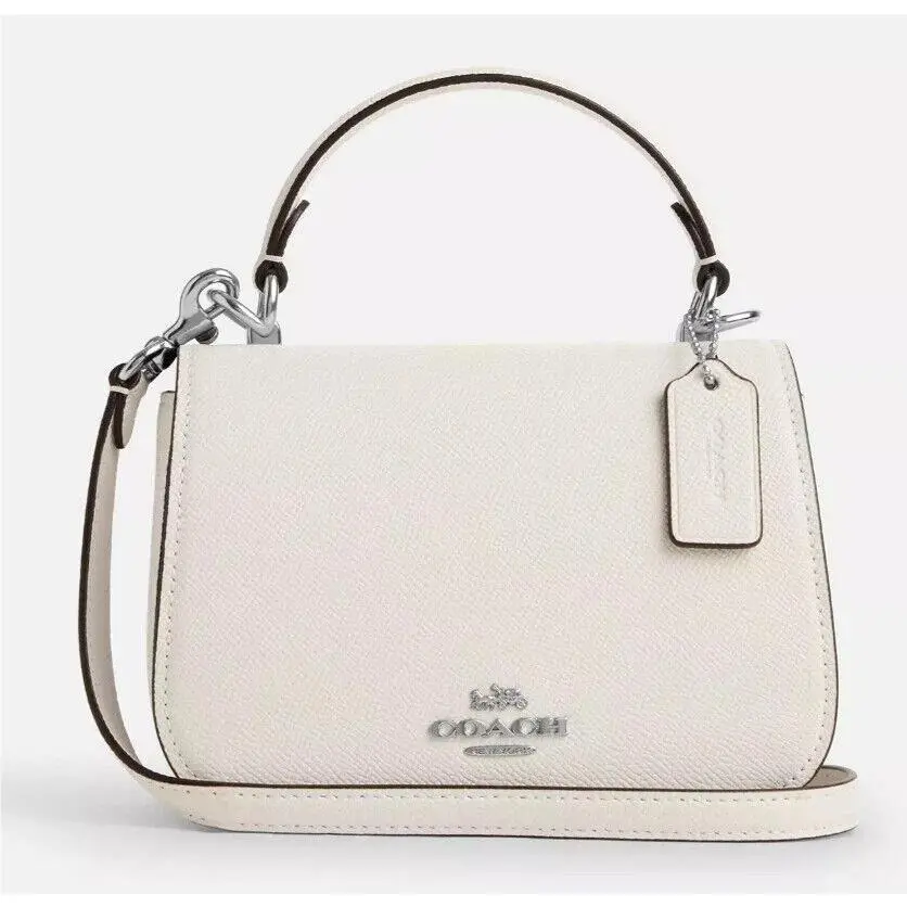 Coach Lysa Top Handle Mini Satchel X-body Bag CX575 Chalk Crossgrain Leather