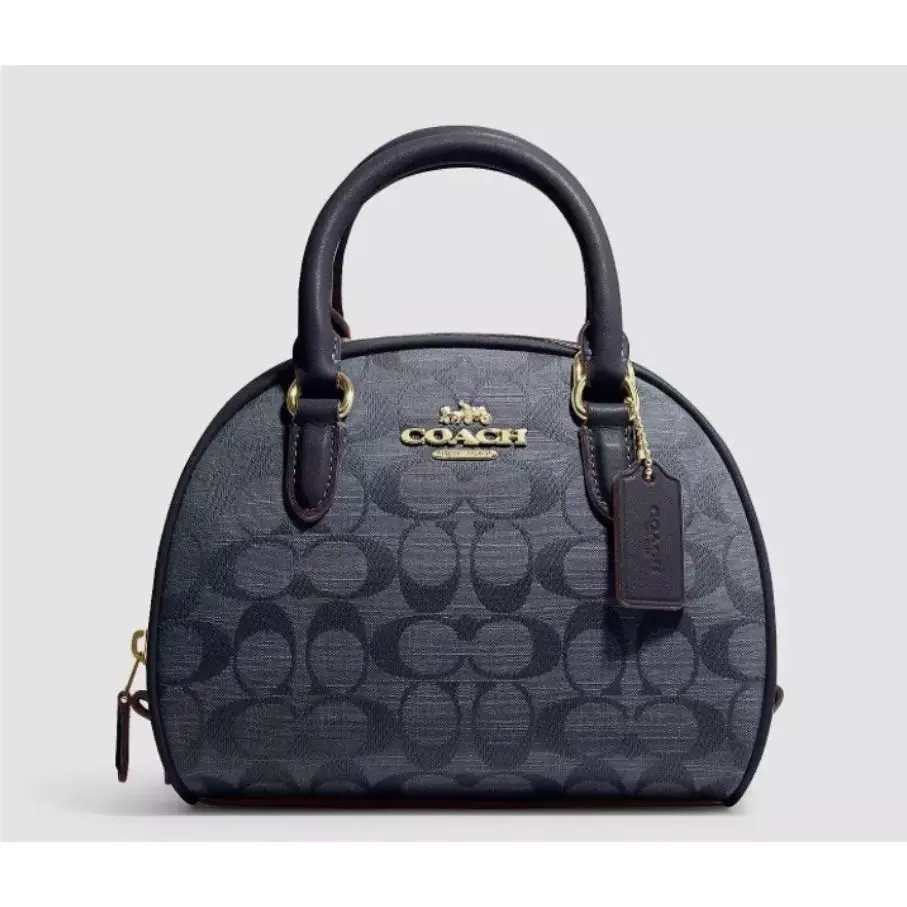 Coach CH140 Denim Chambray Signature Sydney Satchel Crossbody