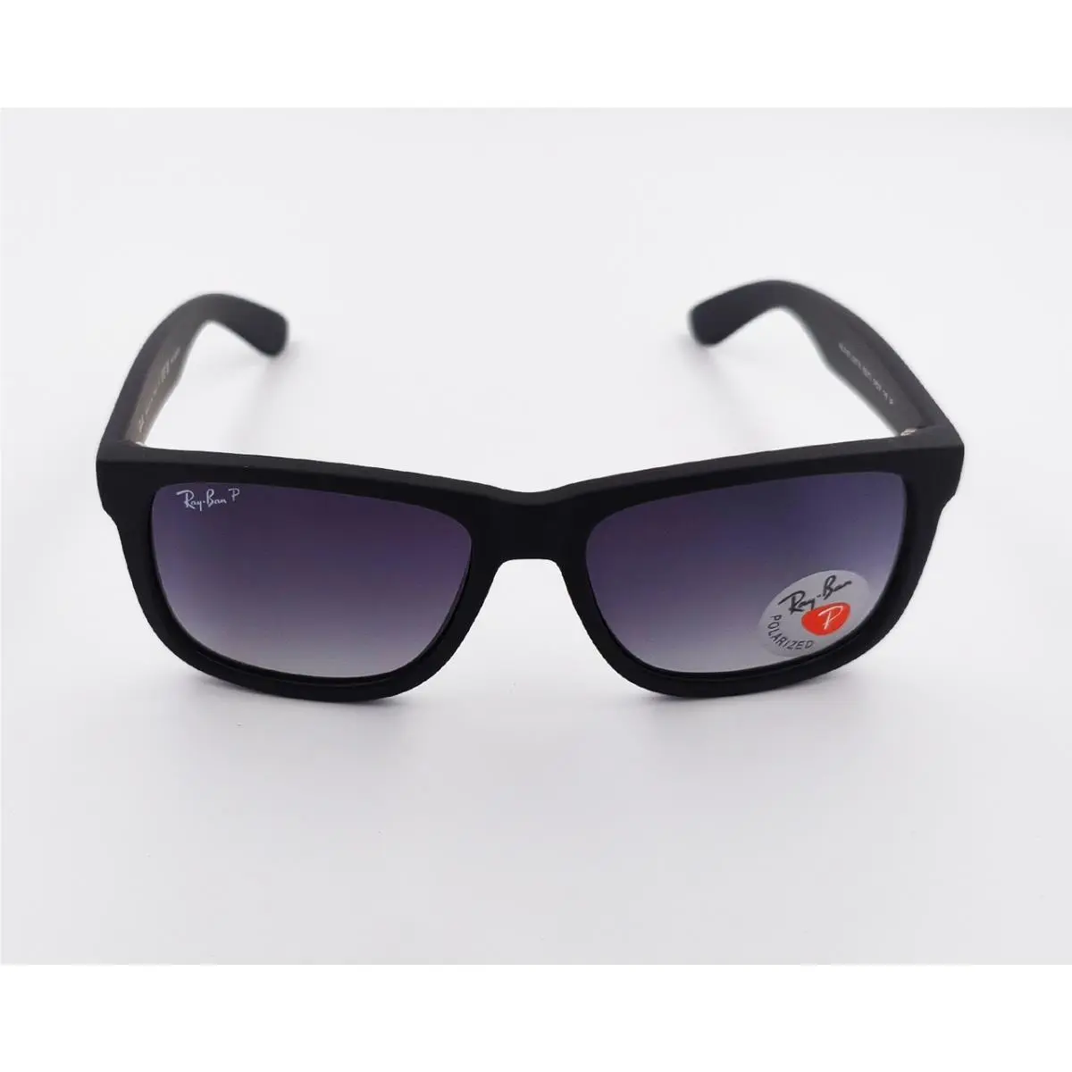 Ray-ban RB4165 Justin Classic Rubber Black Frame Light Grey Polarized Lens 54mm