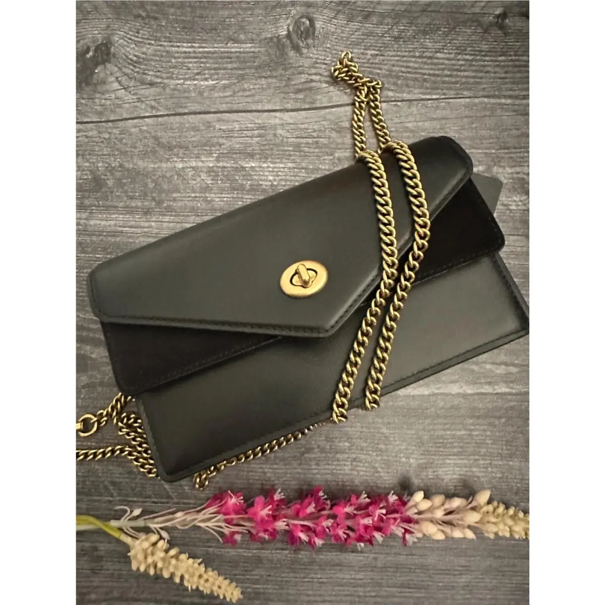 BN Coach Clutch Crossbody Black 4957 Black