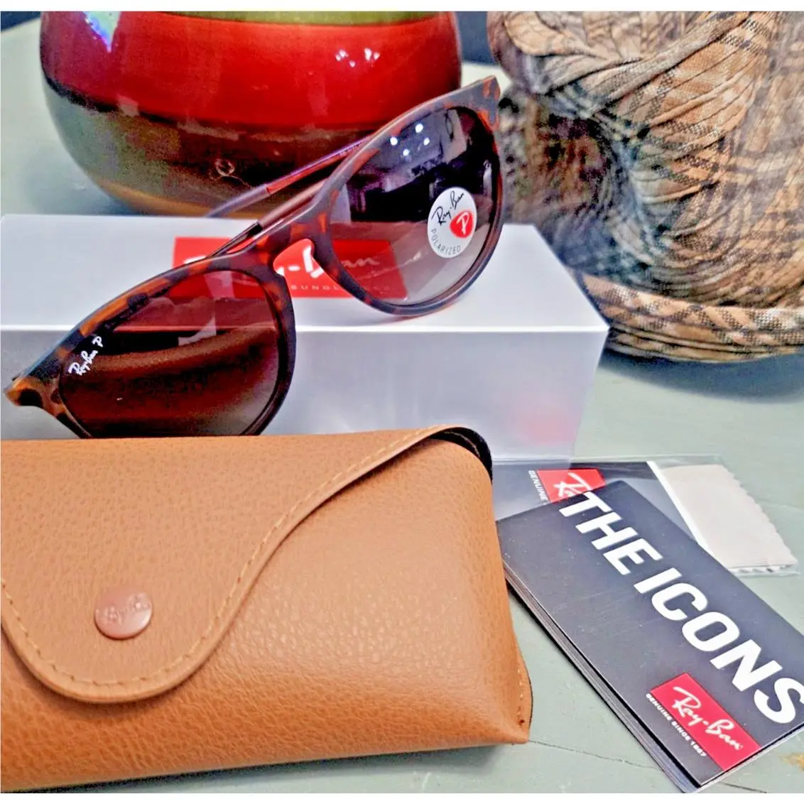 Ray Ban Erika Polarized Brown Gradient Polycarbonate Lenses Tortoise Frame