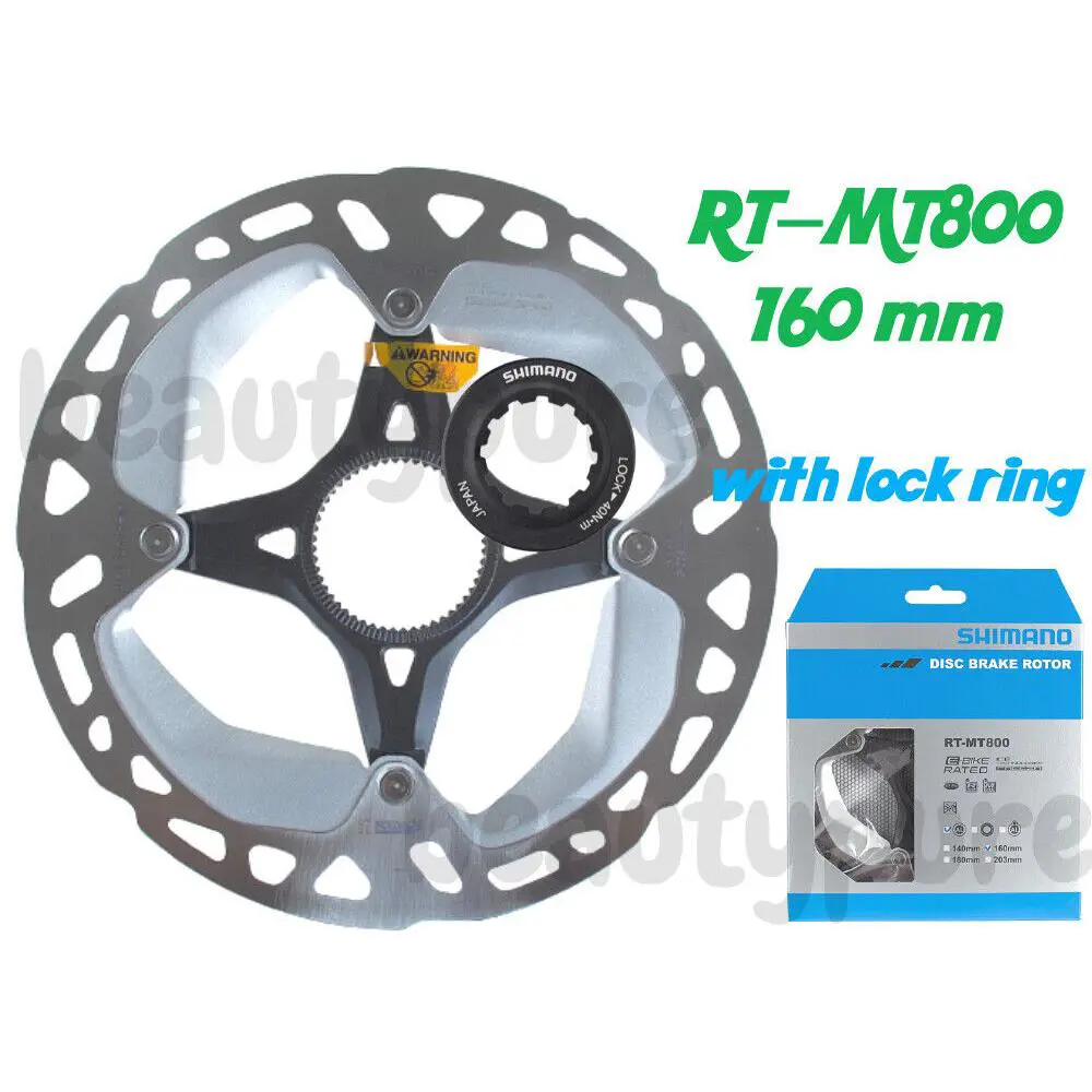 Shimano XT RT-MT800 160 mm Disc Brake Rotor w/ Lock Ring Center Lock