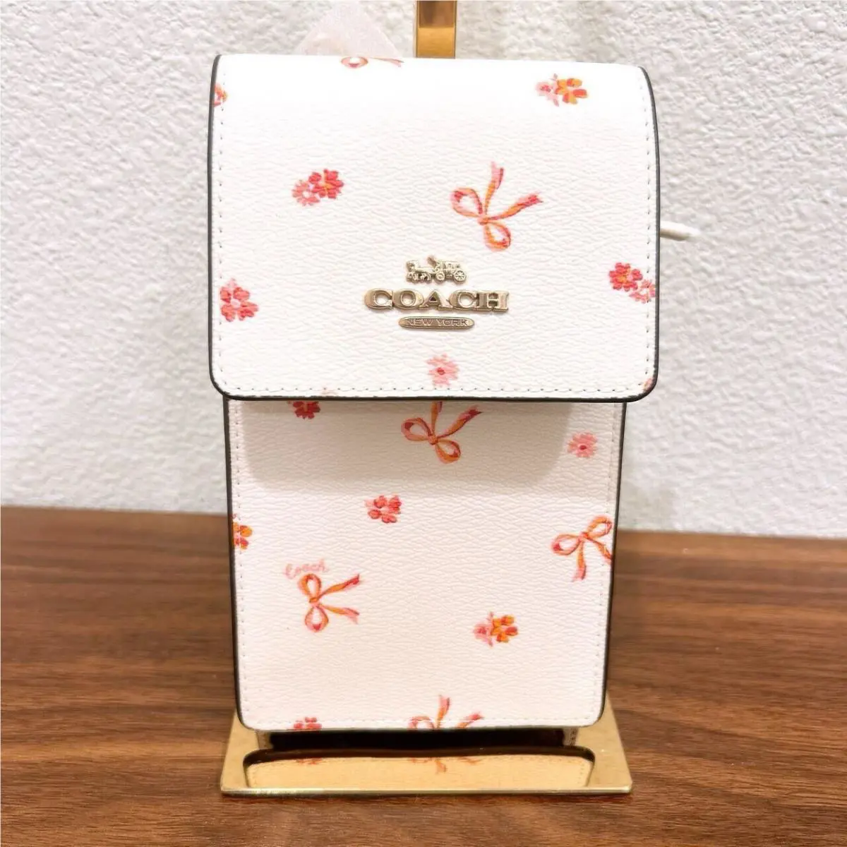 Coach North South Phone Crossbody with Bow Print CN780