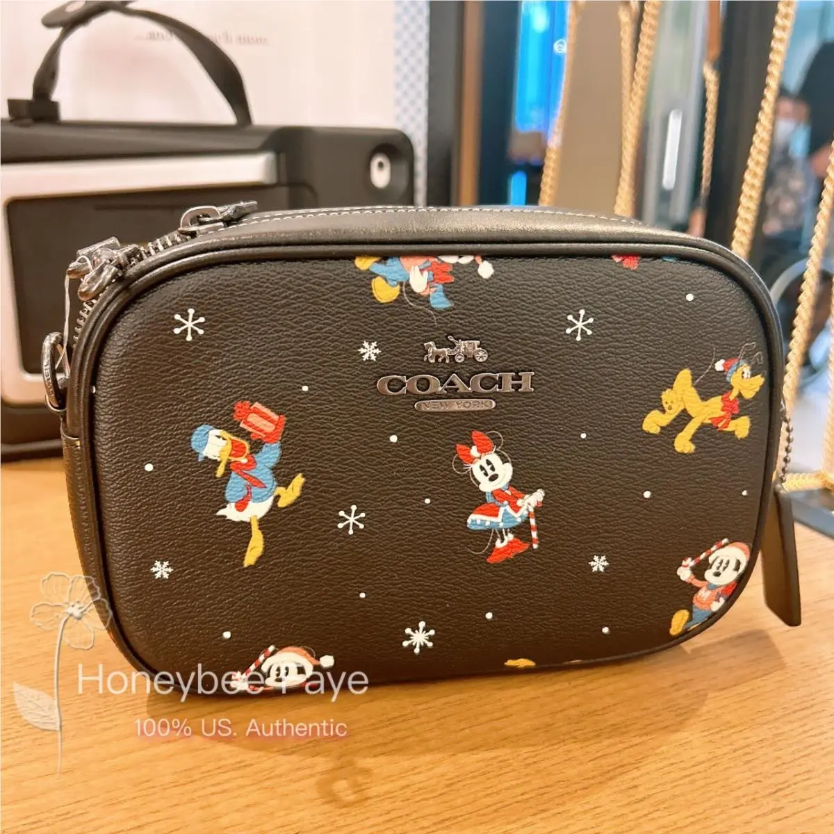Disney X Coach Mini Jamie Camera Bag with Holiday Print CN027