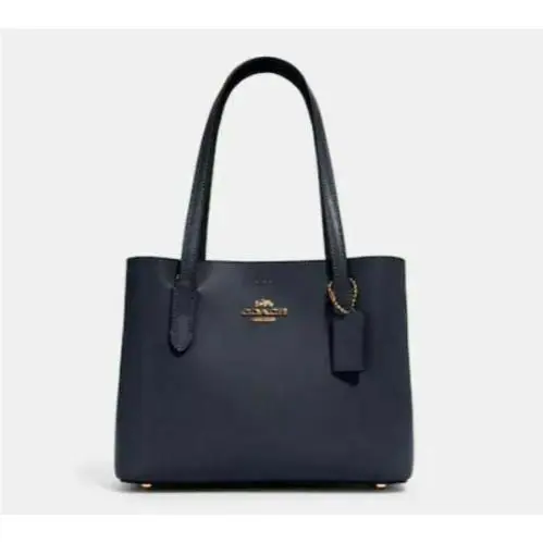 Coach Mini Avenue Carryall Leather Handbag Gold/midnight Oxblood F73277