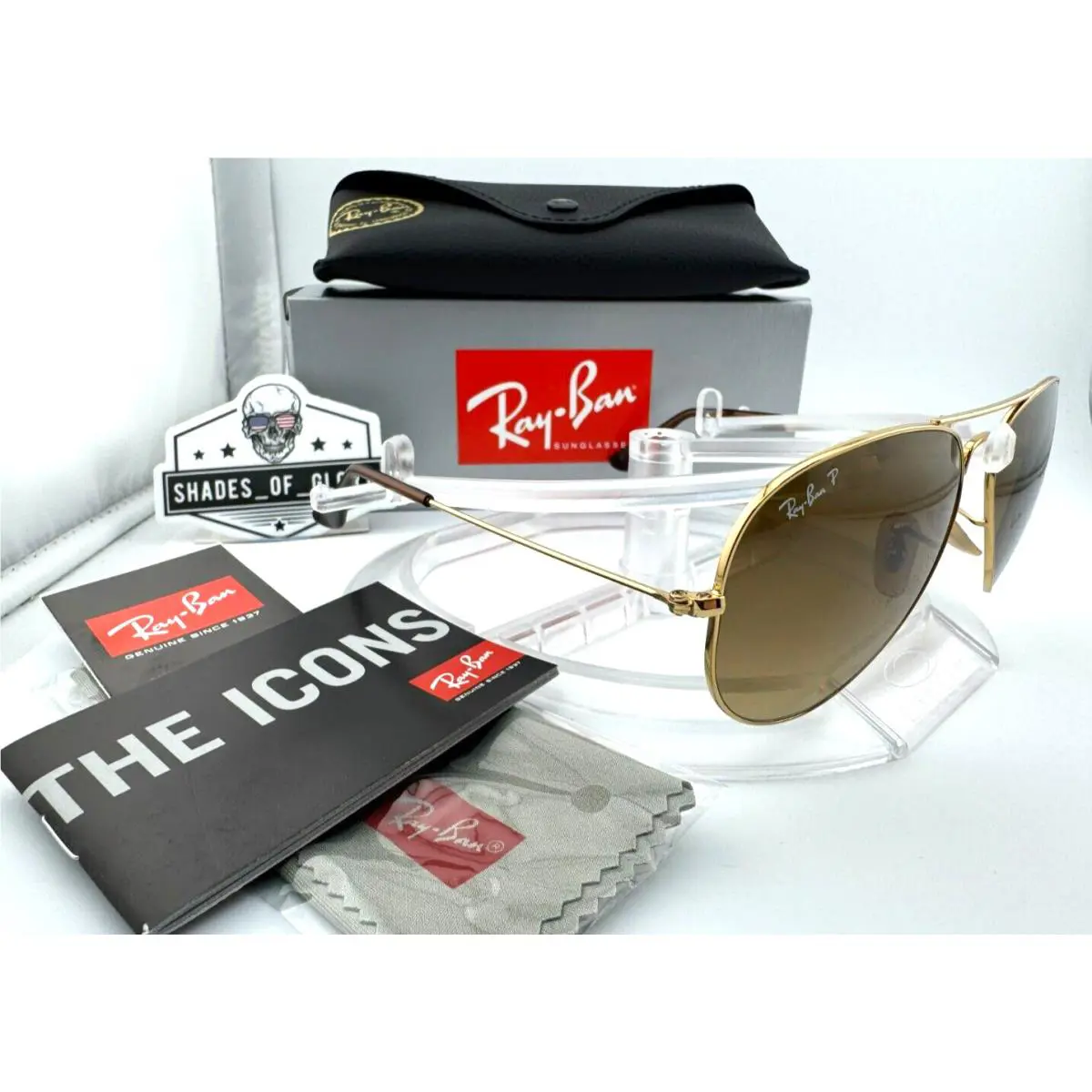 Ray-ban Aviator Large Metal RB3025 001/M2 Arista Gold Brown Gradient Polarized
