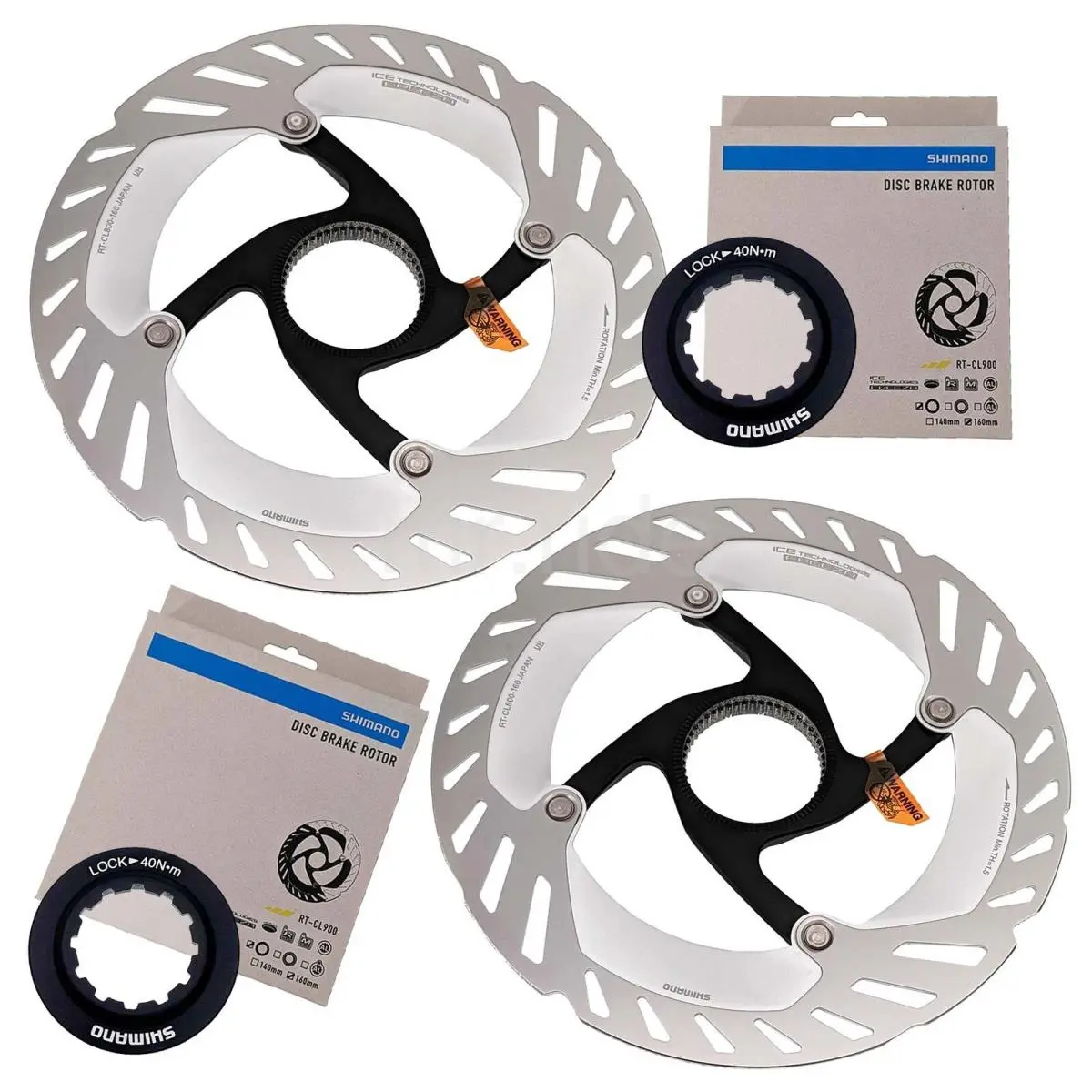 2x Shimano Ultegra Grx RT-CL800 Center Lock Bike Disc Rotors 160mm Ice Tech