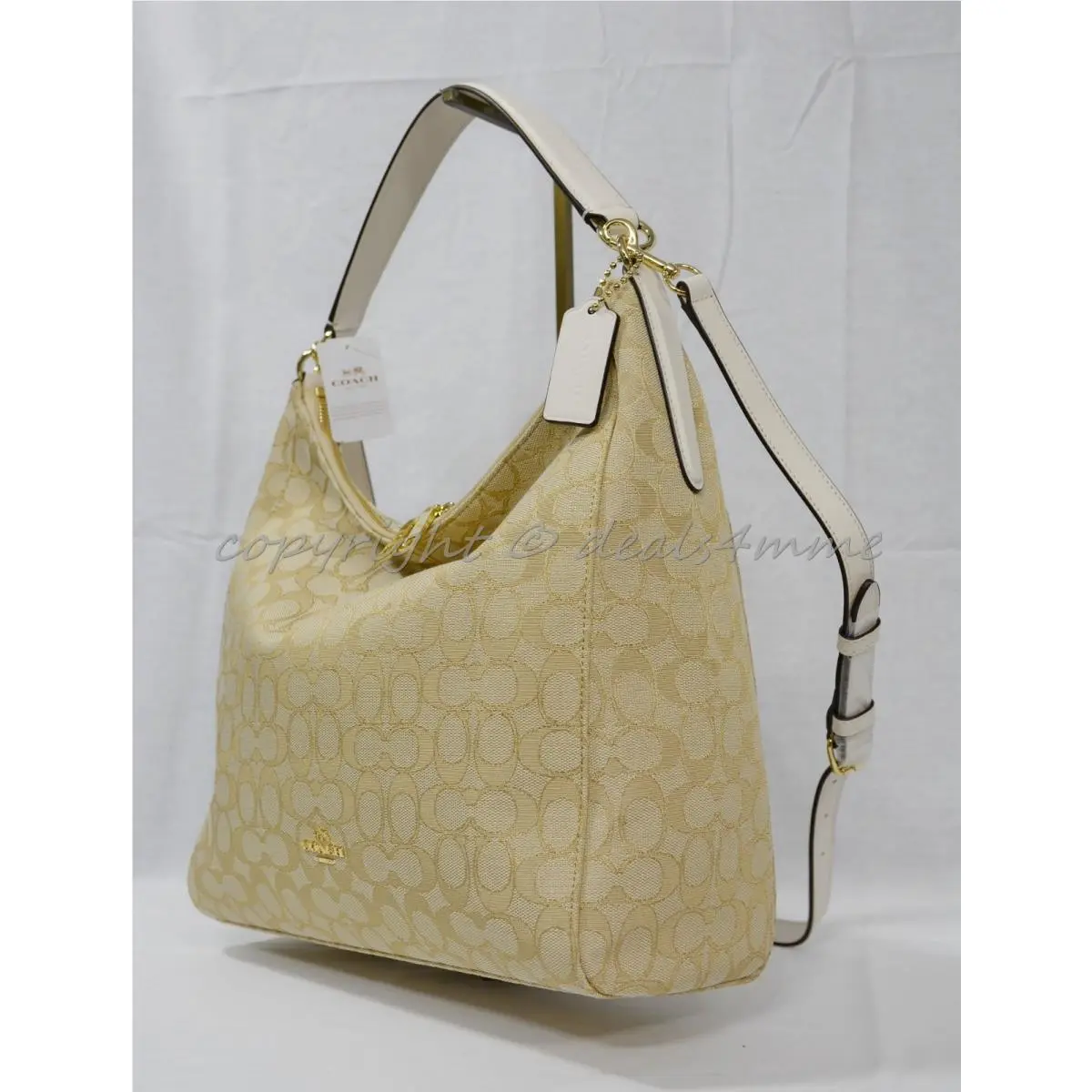 Coach F58327 Celeste Convertible Hobo/shoulder/crossbody Bag in Khaki/chalk