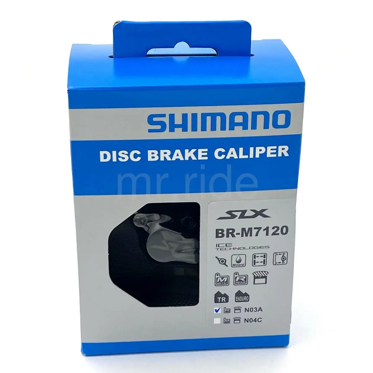 4-Piston Shimano Slx BR-M7120 Post Mount Brake Caliper w/N03A Resin Pads