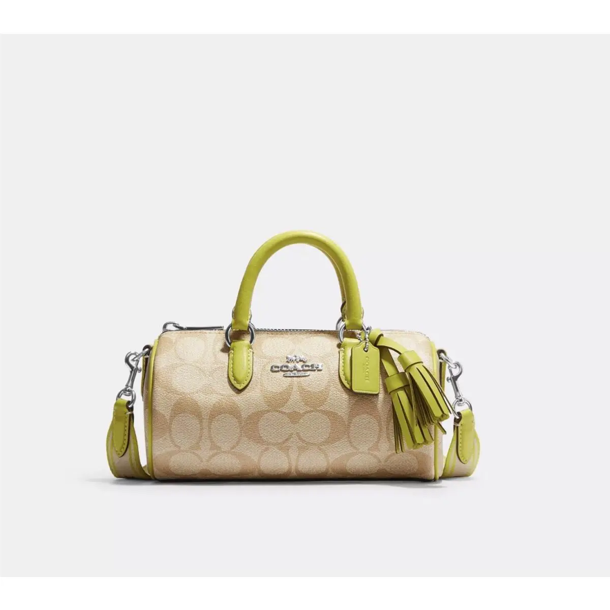 Coach Lacey Crossbody In Signature Canvas Gold/khaki/cerise CB874