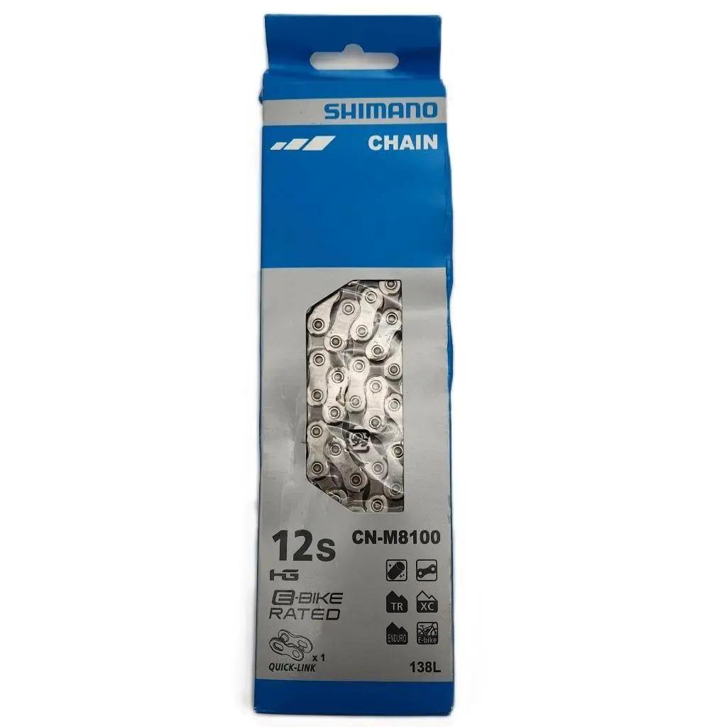 Shimano CN-M8100 Chain 138-Links 12 Speed XT HG Bicycle Mtb XC Silver