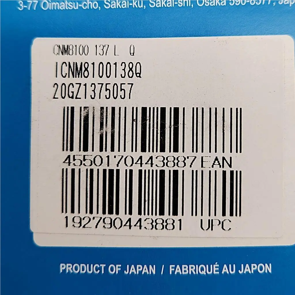Shimano  - 12 Speed - Speed - ICNM8100138Q - Silver (UPC: 192790443881) 0