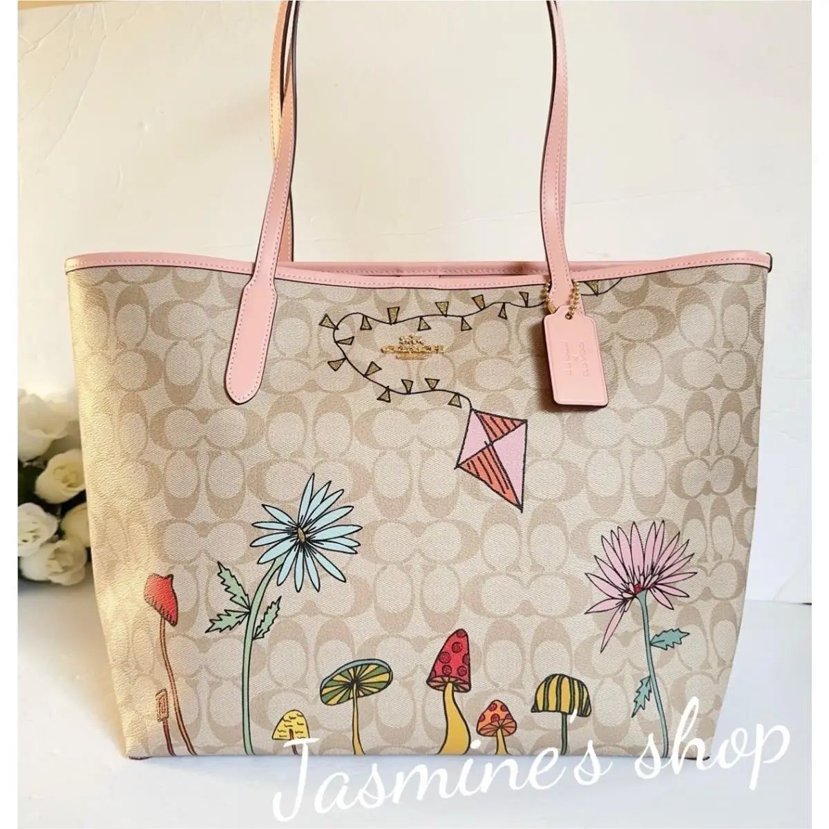 CU392  X Observed By Us City Tote Bag In Signature Canvas by Coach