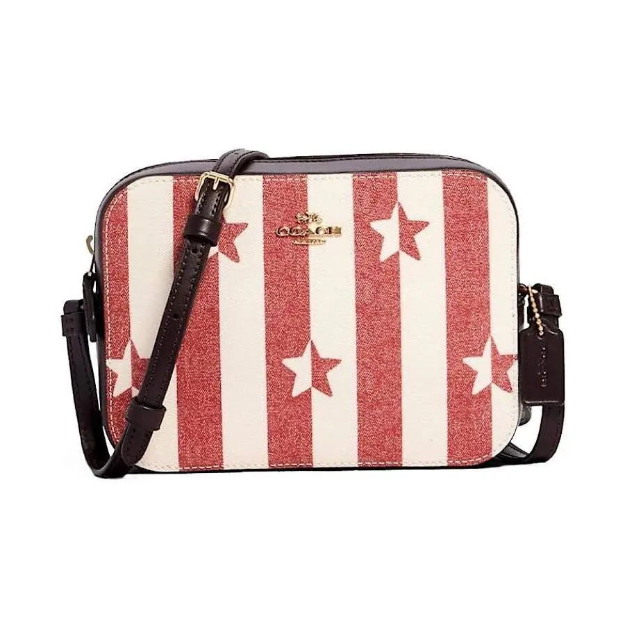 Coach Star Multi with Stripes Mini Camera Crossbody Bag