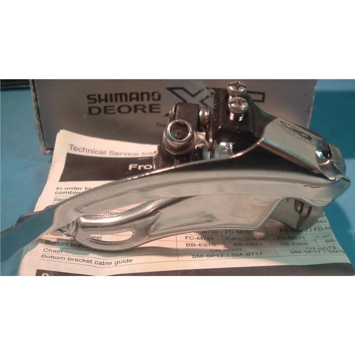 Shimano Deore XT 28.6MM M750 Mtb Front Derailleur New/nos -3x8/9-Spd-BP/TS-NIB
