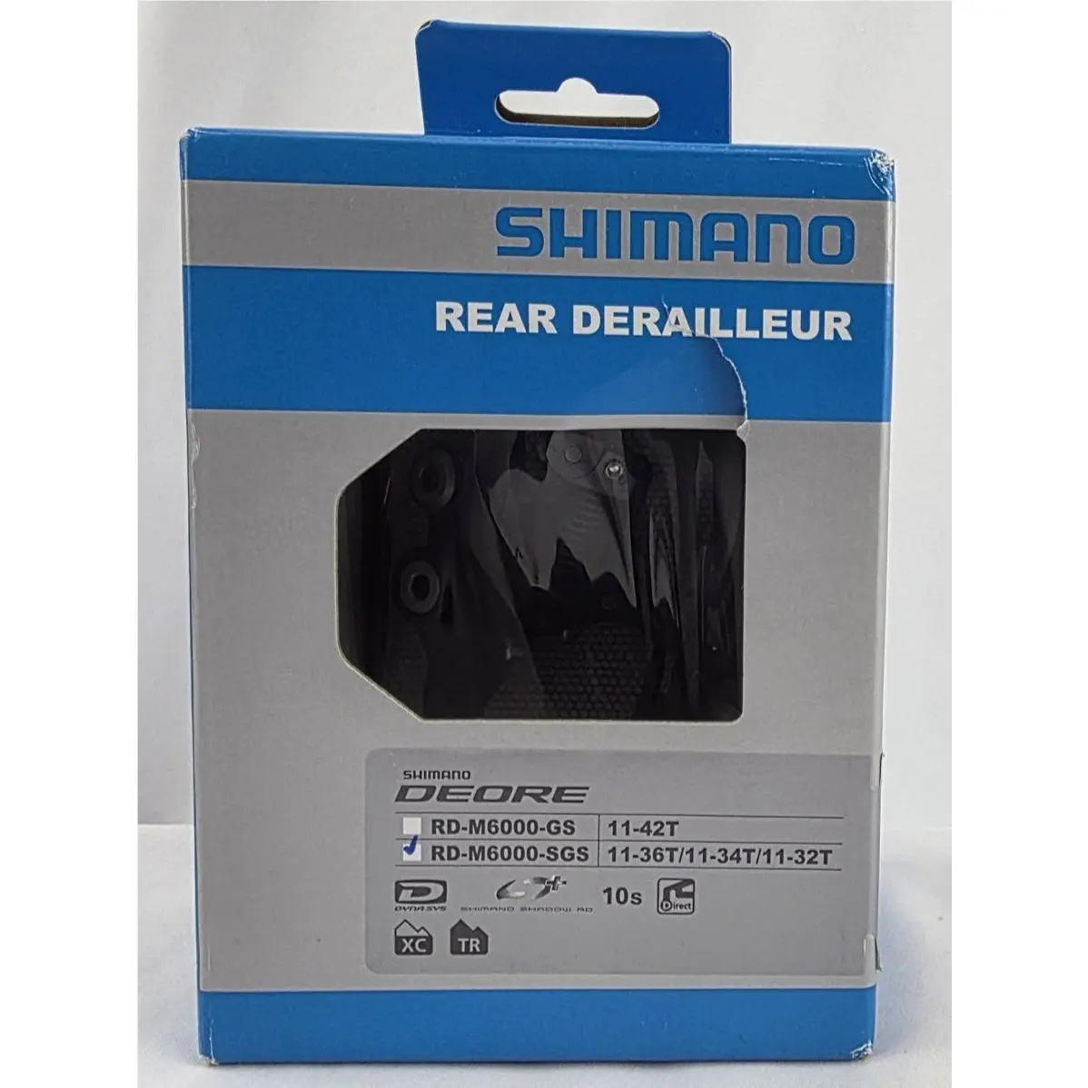 Shimano Deore RD-M6000-SGS Rear Derailleur 10 Speed Long Cage Shadow