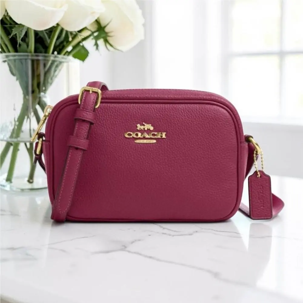Coach Mini Jamie Camera Bag in Pink Leather CQ875