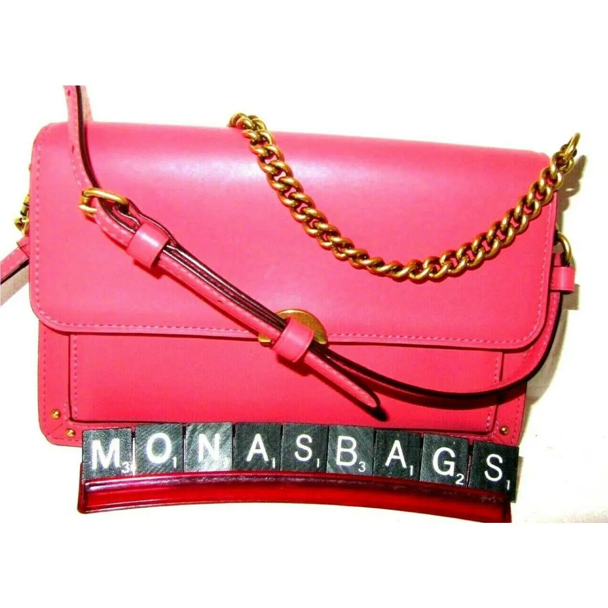 Coach 87899 Dreamer Orchid Pink Leather Convertible Crossbody Bag