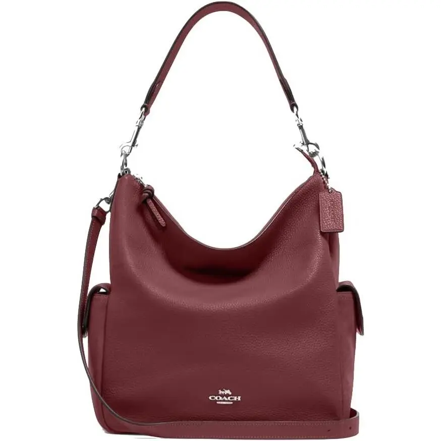 Coach 58036 Chelsea 32 Hobo Leather Shoulder Bag Cherry Red Crossbody