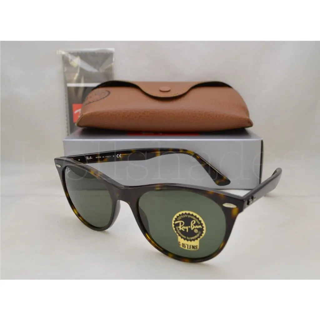 Ray Ban Wayfarer II RB2185-902/31 55 Havana with Green Lens