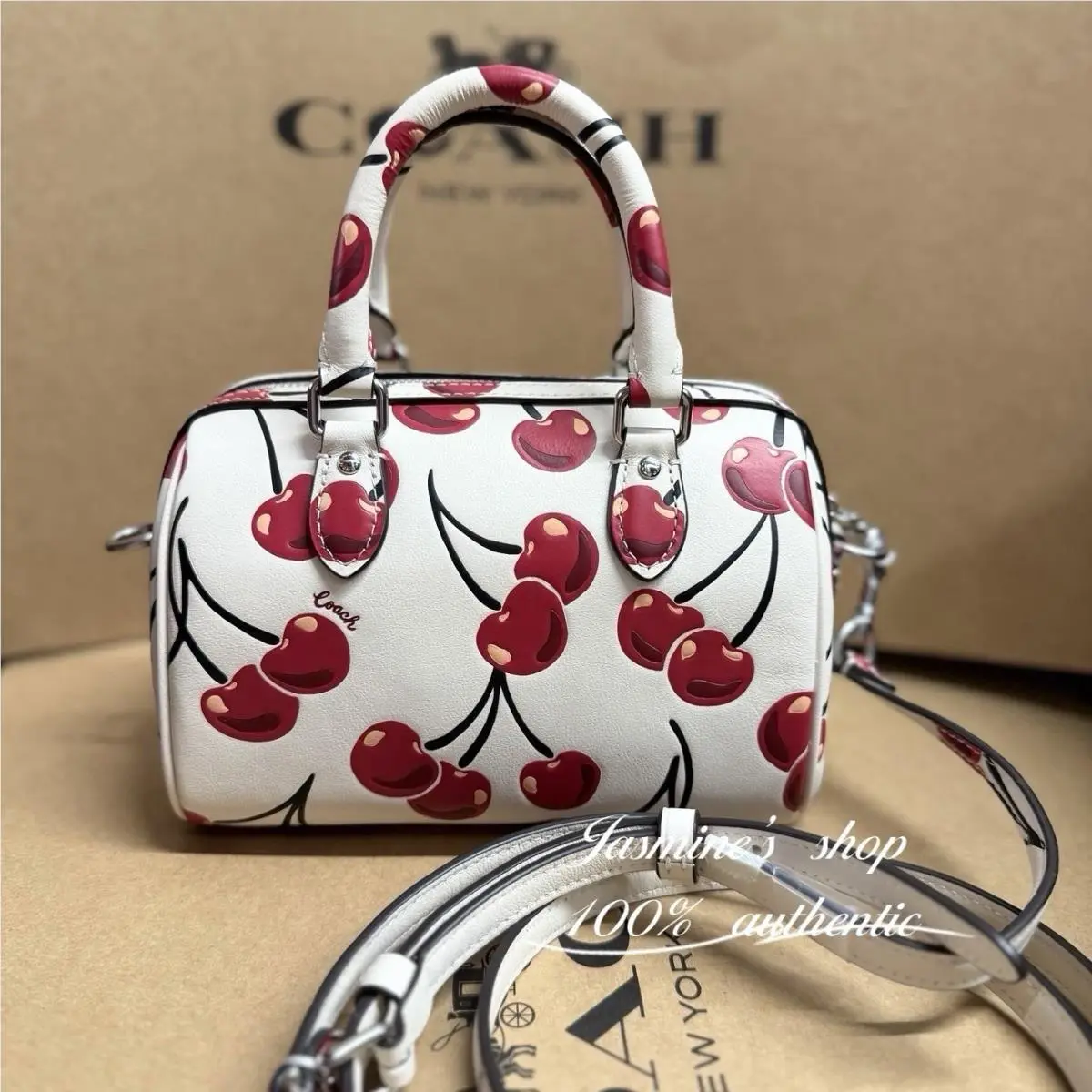 Coach Mini Rowan Crossbody Bag with Cherry Print CY745