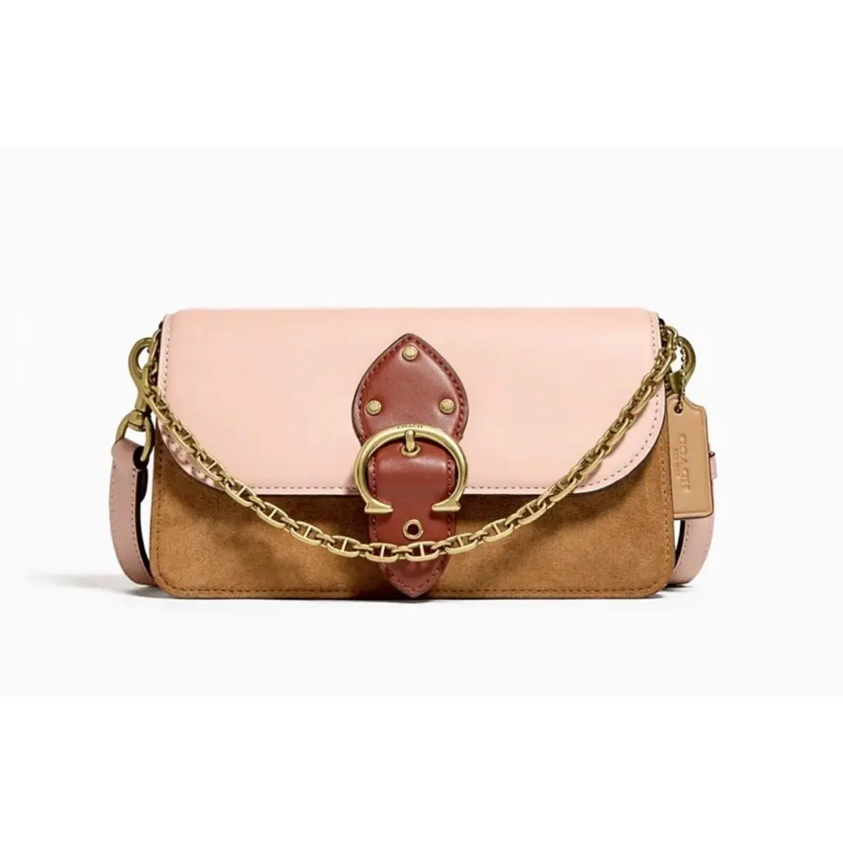 Beat Mini Crossbody Clutch In Color Lock Brass/blush Natural Multi by Coach