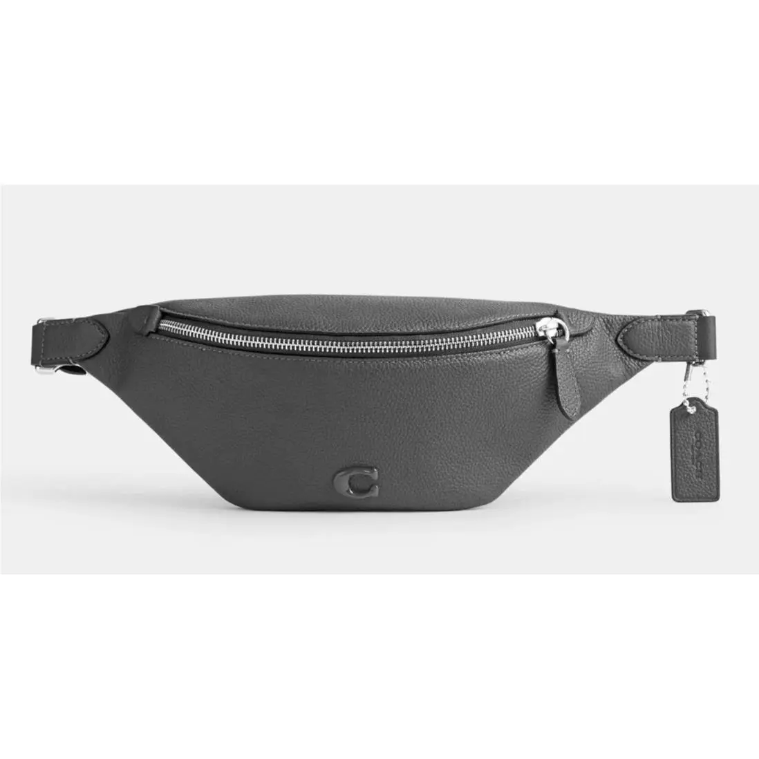 Coach Unisex Charcoa Soft Polished Pebble Leather Charter Belt Bag 7 CP402