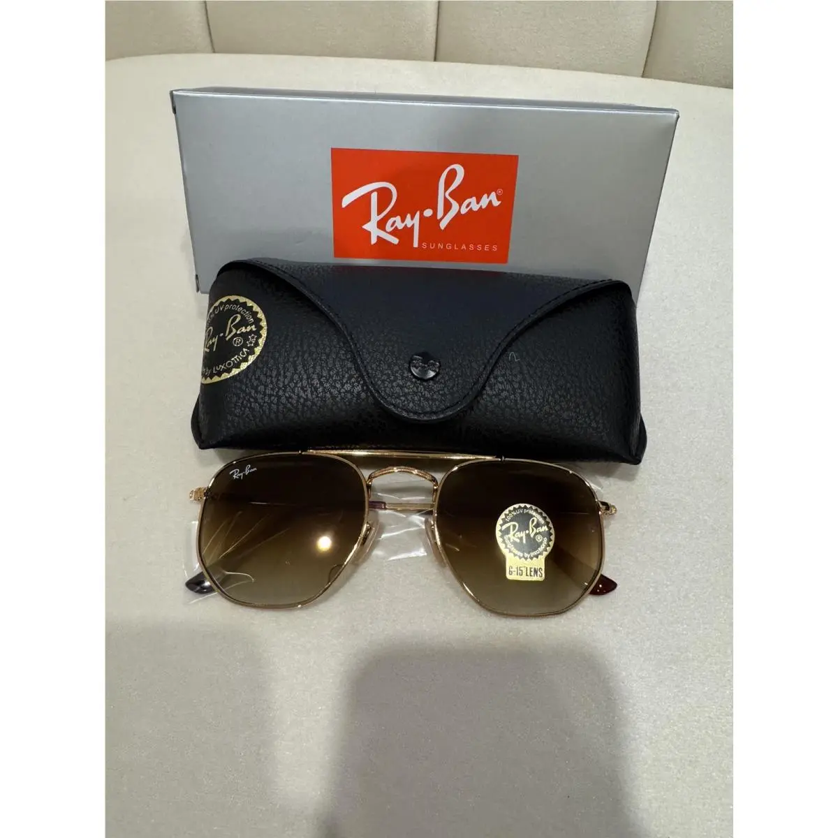 Ray-ban Sunglasses Marshal RB3648 001 53-21 Gold Frame w/ Gradient Brown