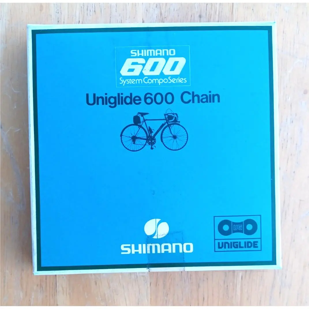 Vintage Nos Shimano Uniglide 600 Bicycle Chain 1/2 X 3/32 Gold Made In Japan