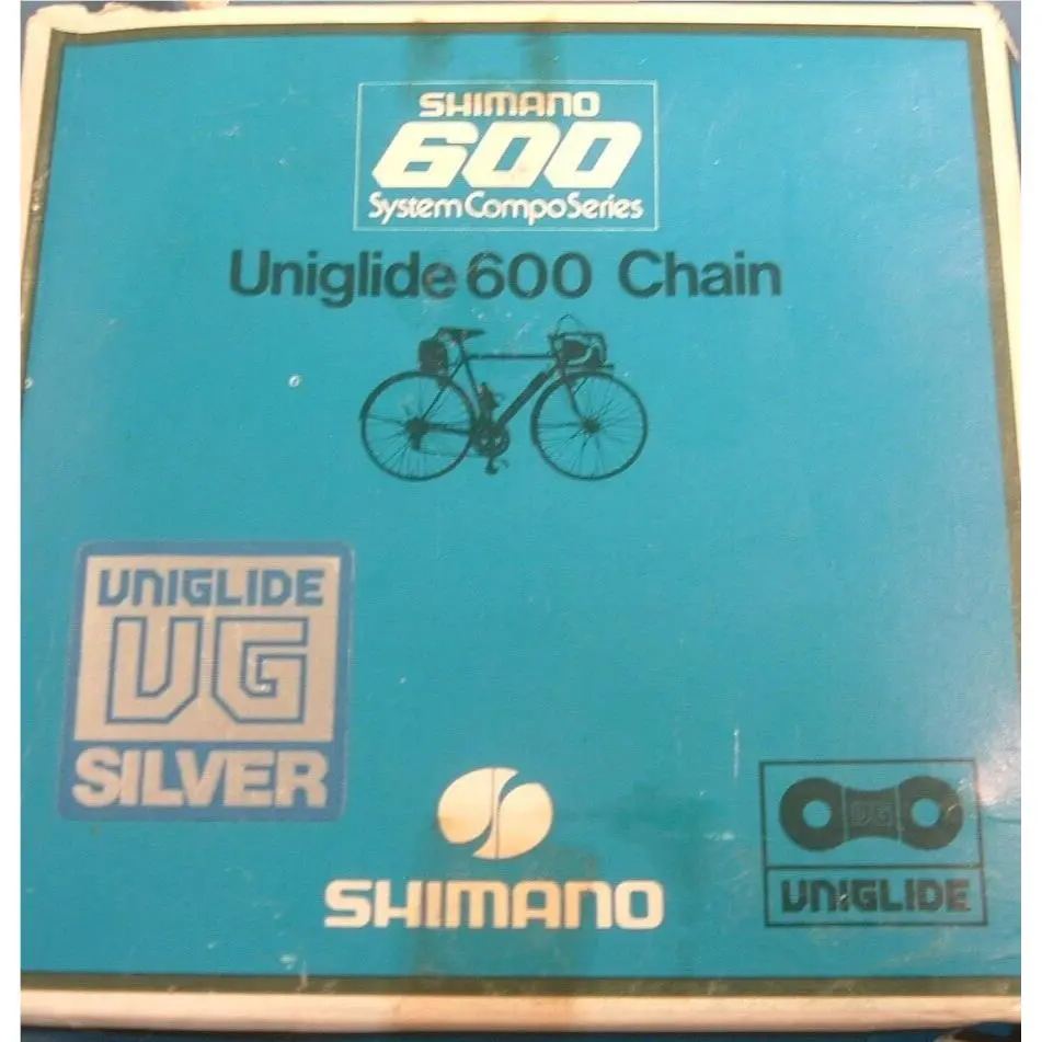 Shimano 600 Uniglide Silver/bk CN-6110 Chain / Nos Vintage-5/6-Spd-NIB- 116L
