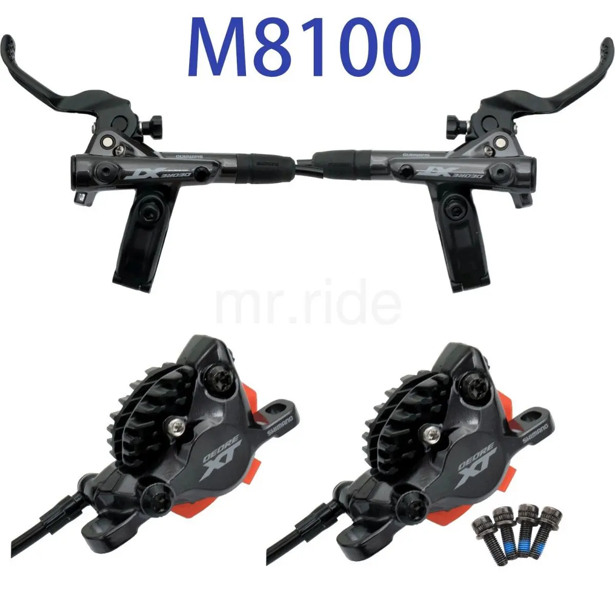 Shimano XT BL/BR-M8100 I-spec EV Disc Brake Lever Set Front 900mm+ Rear 1600mm