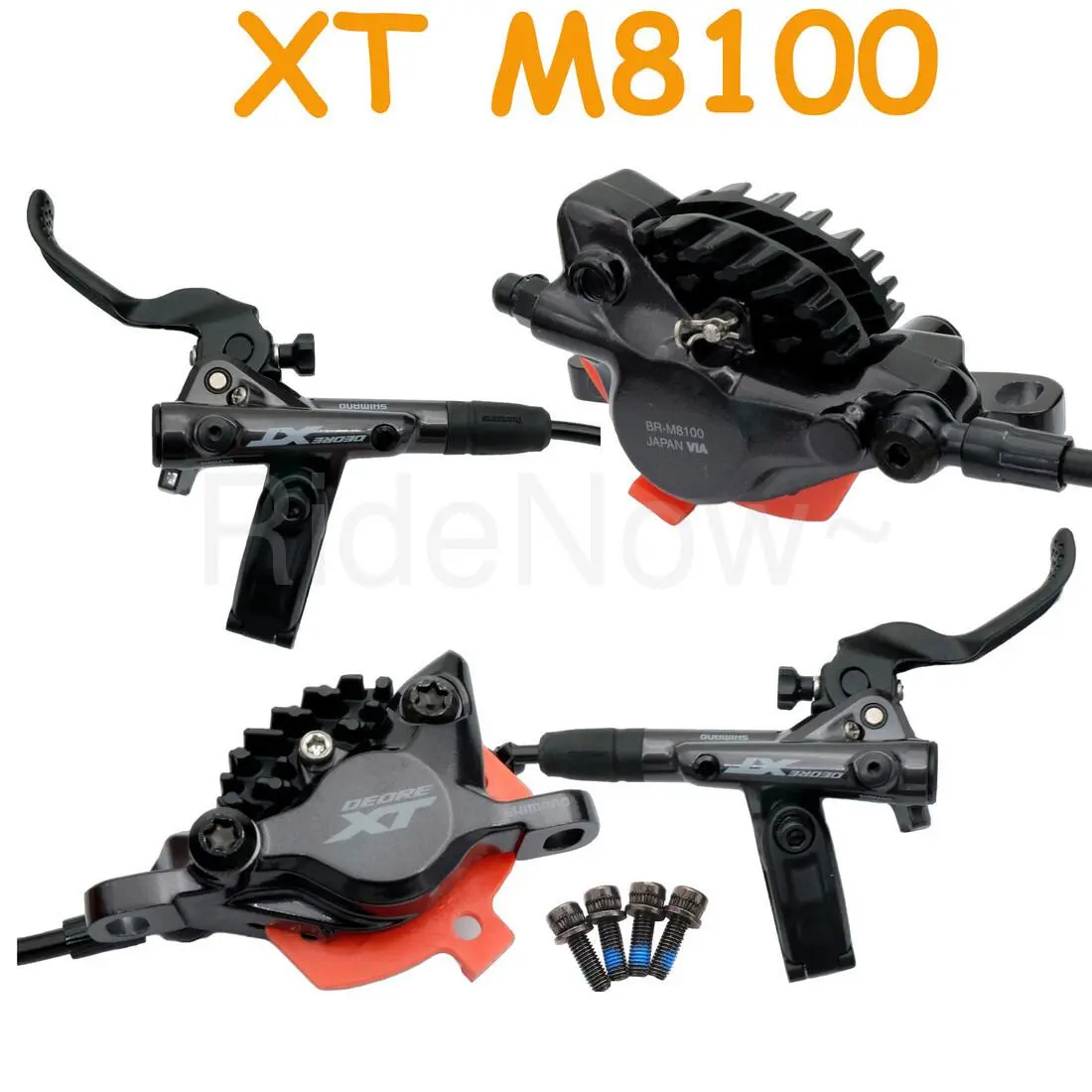 Shimano XT BL/BR-M8100 Front+rear Mtb Disc Brake Set 900mm/1600mm I-spec EV