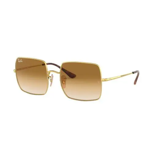 Ray-ban Square RB 1971 Gold/brown Shaded 9147/51 Sunglasses