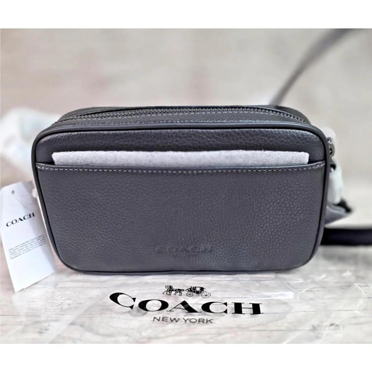 Coach Jayden Crossbody Bag Small in Pebbled Leather Black CR179 Unisex