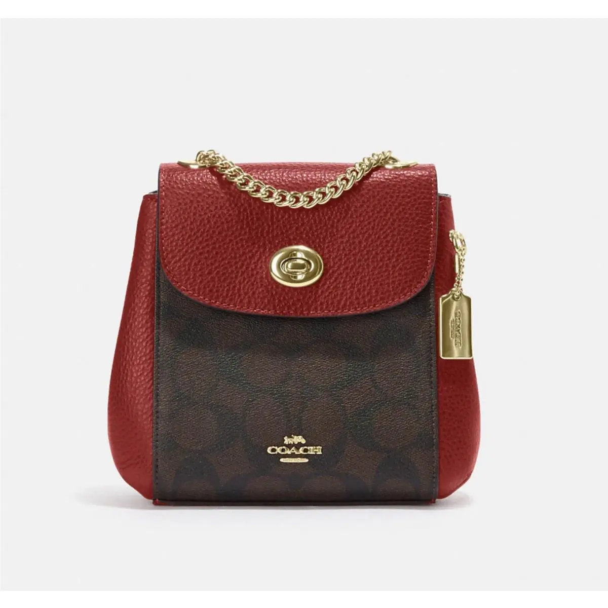 Coach Mini Convertible Backpack Gold/brown 1941 Red