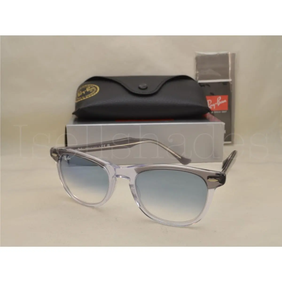 Ray Ban Eagleeye RB2398-13553F 53 Grey On Transparent with Blue Lens
