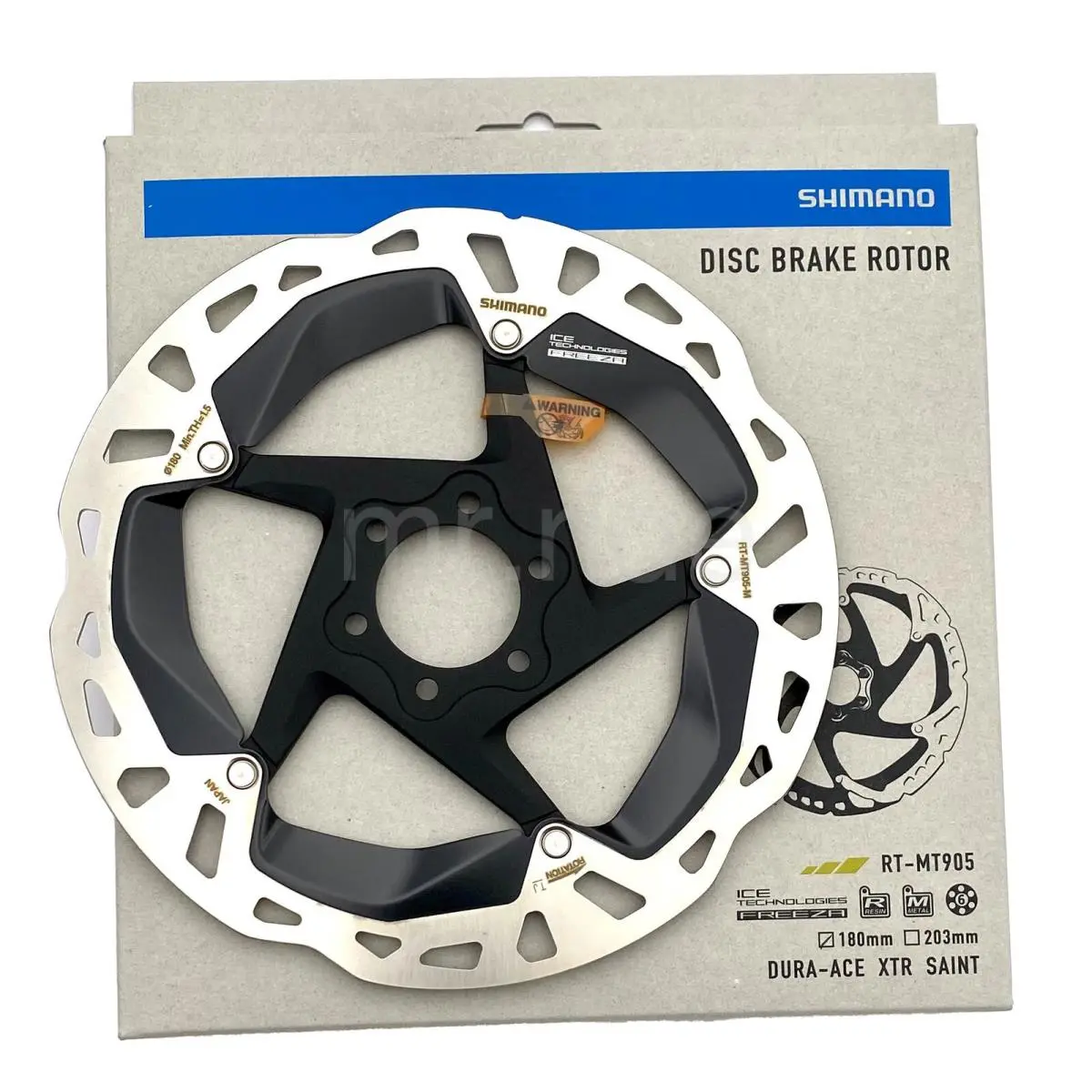 Shimano RT-MT905 6-Bolt Bike Disc Brake Rotor 180mm Ice Tech Freeza