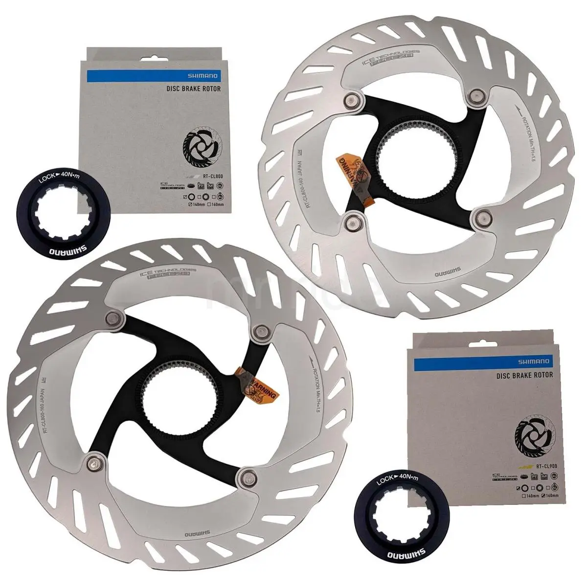 Shimano Ultegra Grx RT-CL800 Center Lock Bike Disc Rotor 160+140mm Ice Tech