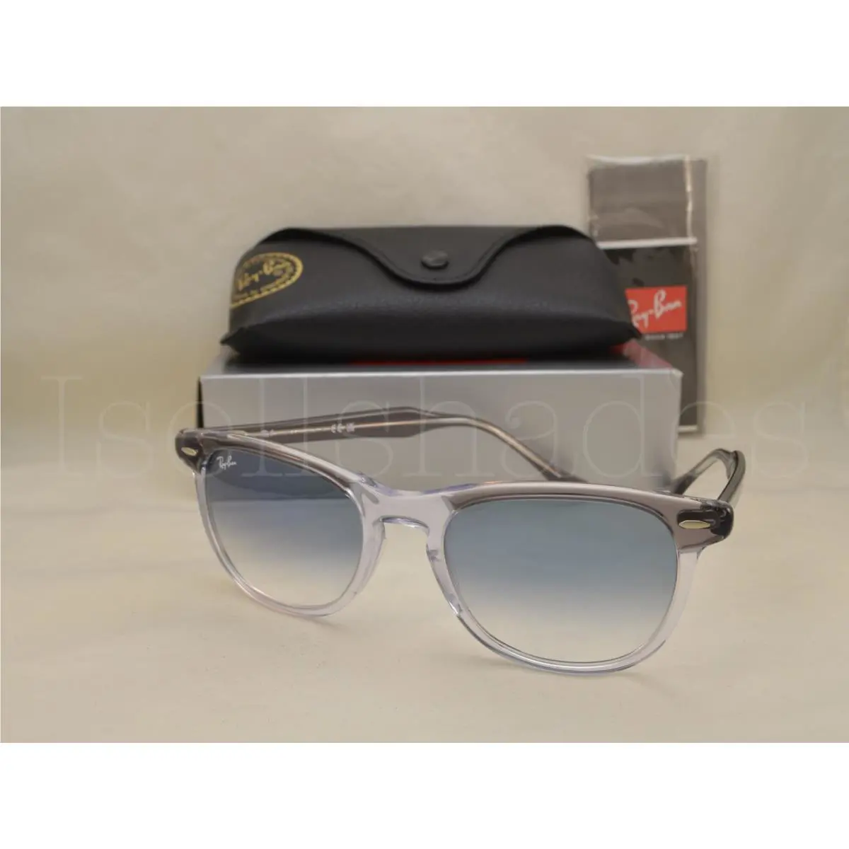 Ray Ban Eagleeye RB2398-13553F 56 Grey On Transparent with Blue Lens