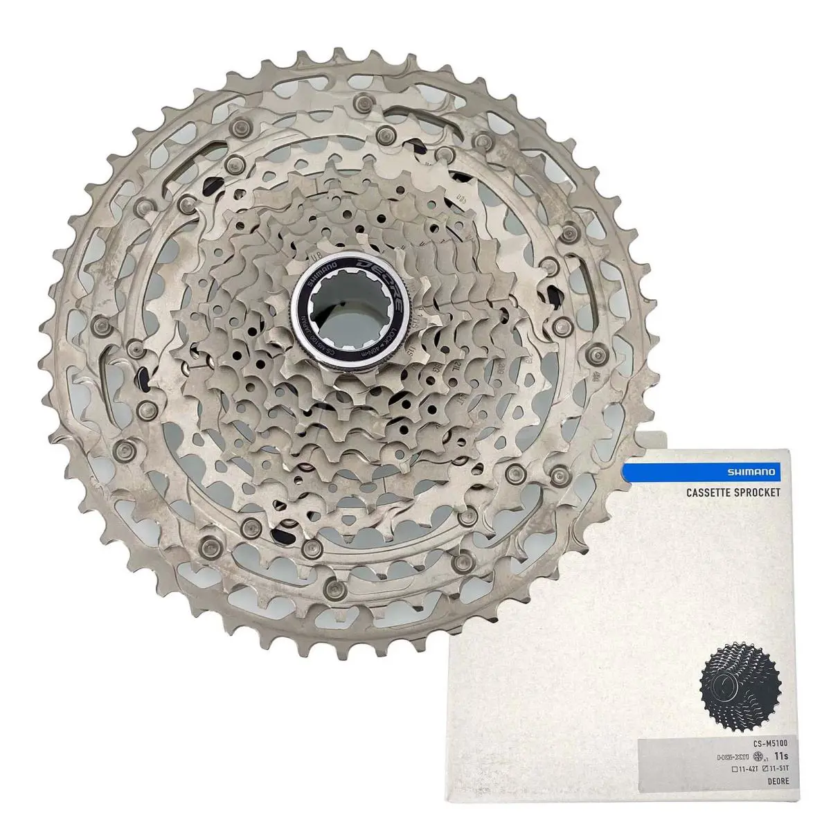 Shimano Deore CS-M5100 Mtb Cassette Sprocket 11-51T 11-Speed Hyperglide HG-X11 - Silver