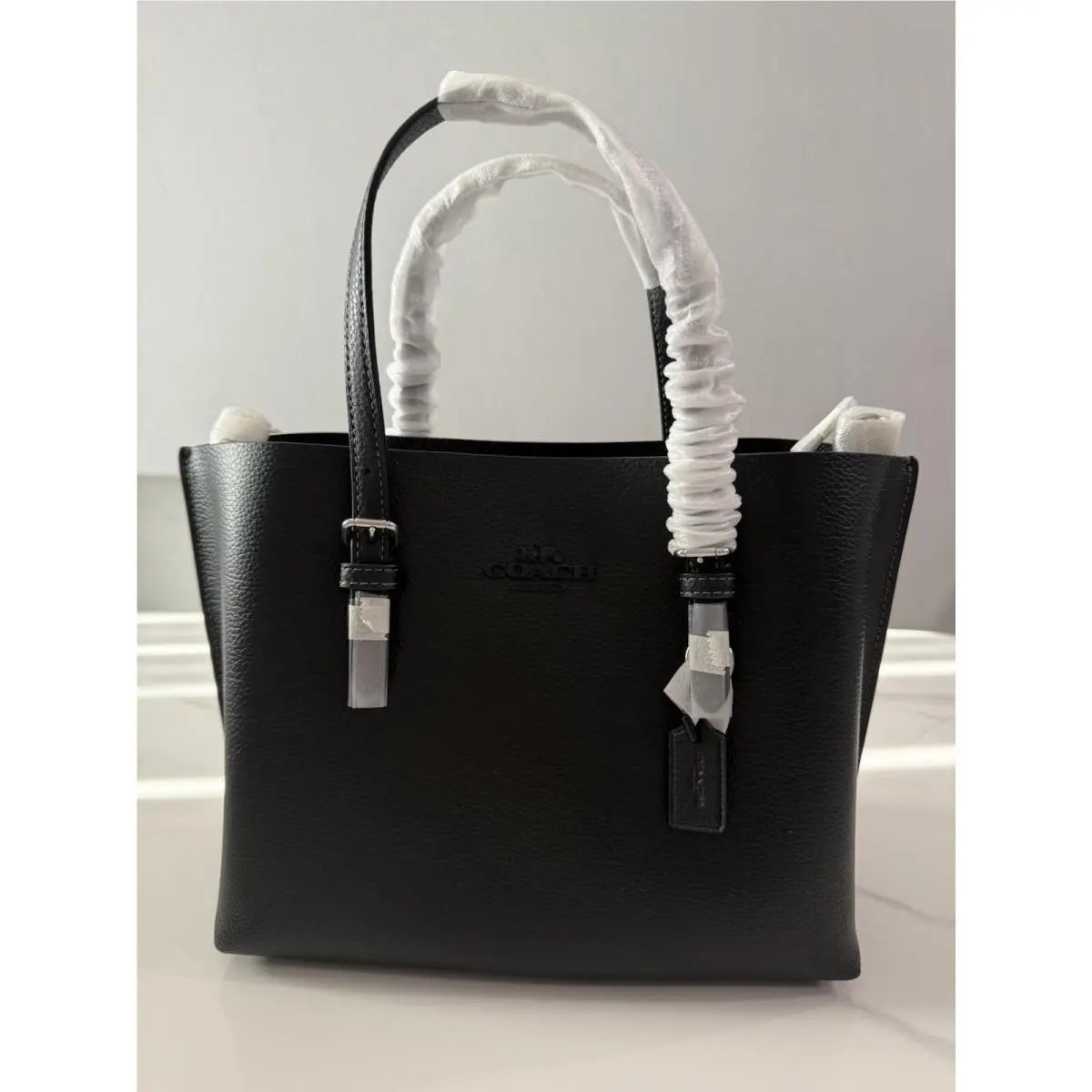 Coach‼ Handbag Women Leather CV966 Mollie 25 Black Nwt‼