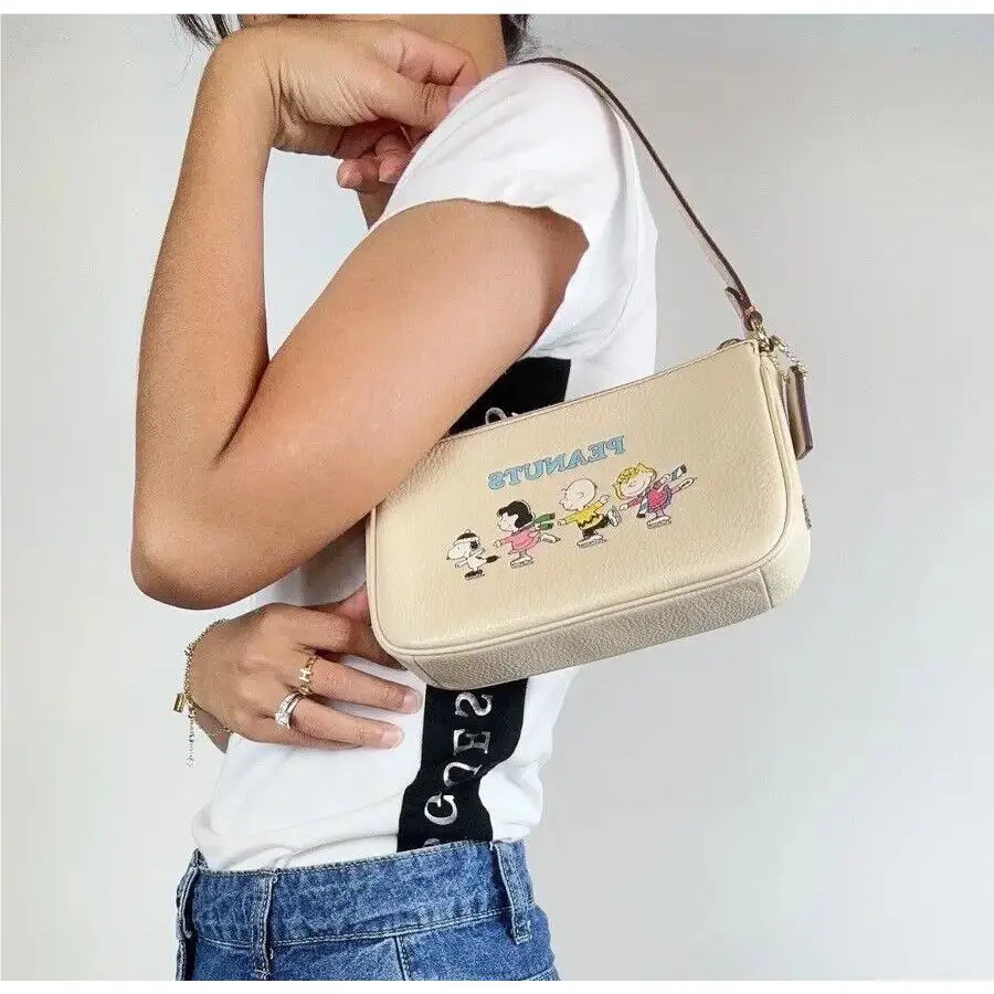 Coach CE858 X Peanuts Nolita 19 with Snoopy and Friends Motif Ivory Multi