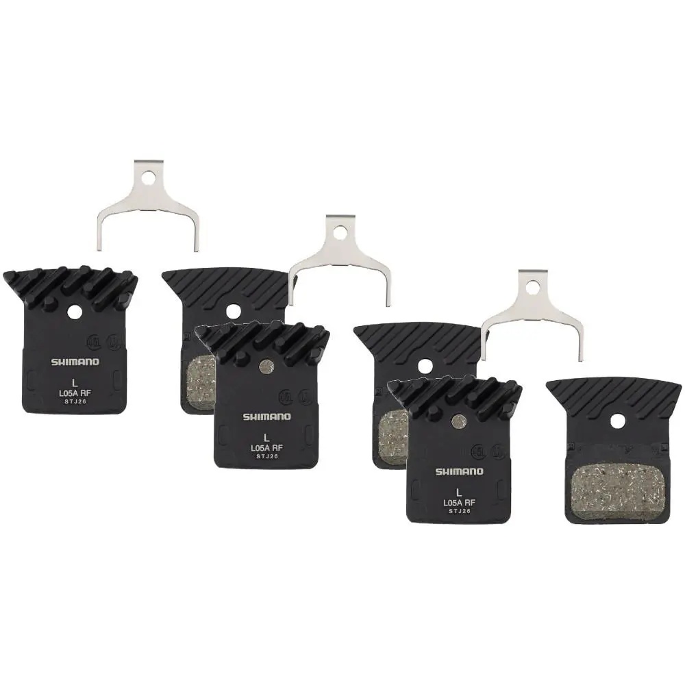 Shimano L05A-RF Resin Compound Disc Brake Pads with Alloy Finned Back Set of