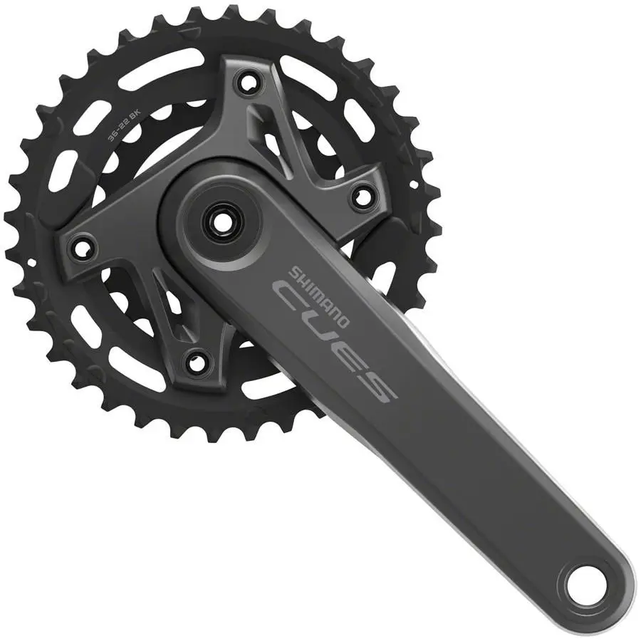 Shimano Cues FC-U6000-2 Crankset 9-Speed 175mm 96/96BCD 36/22T 3mm Outboard - Black